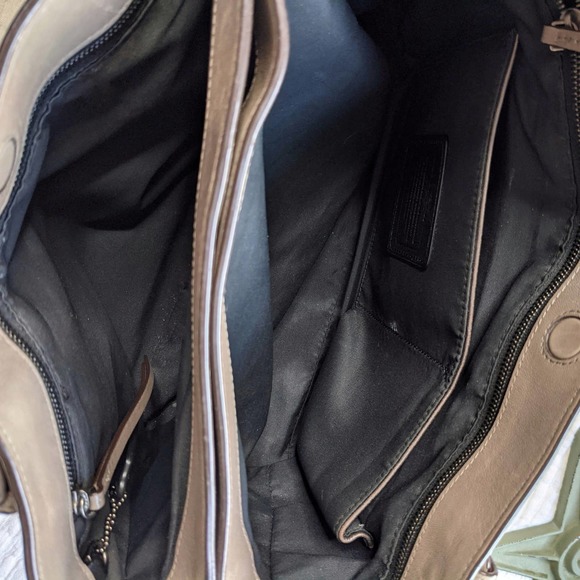 Coach Borough Napa Soft Leather Satchel Tote in Earth Gray - Picture 11 of 12